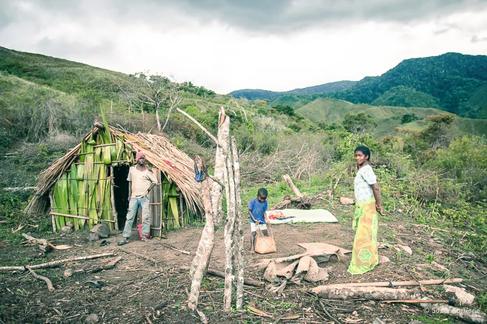 Rural family and their home