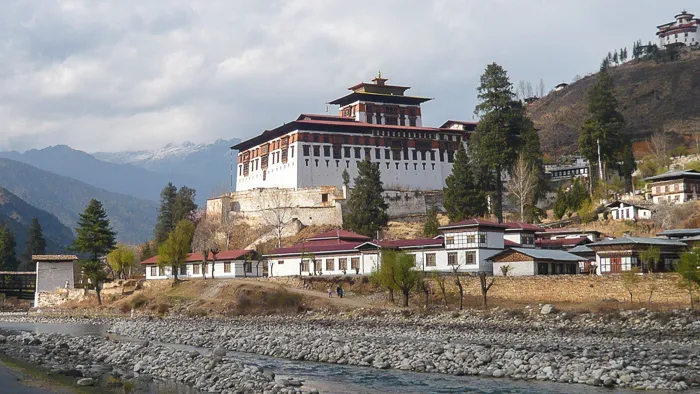 Lamas giving a send-off in Eastern Bhutan
