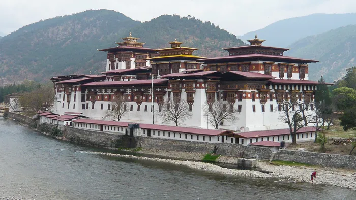 Lamas giving a send-off in Eastern Bhutan