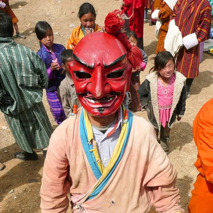 Lamas giving a send-off in Eastern Bhutan