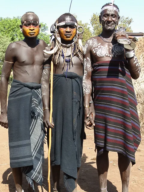 Omo Men Face, Head and Body Decoration