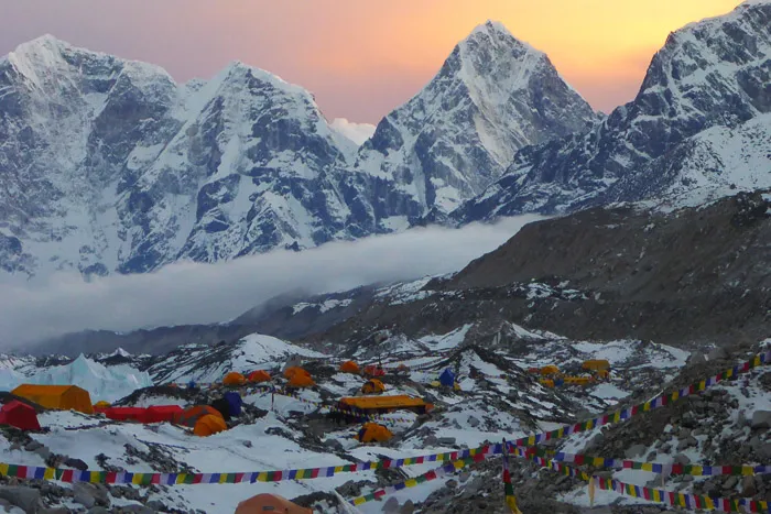Everest base camp, Taboche and Cholatse, Nepal