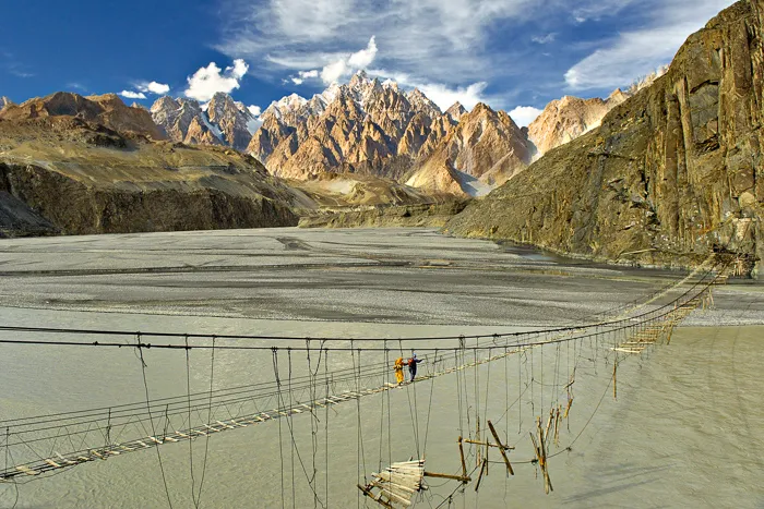 Hussaini Suspension Bridge on the Hunza River
