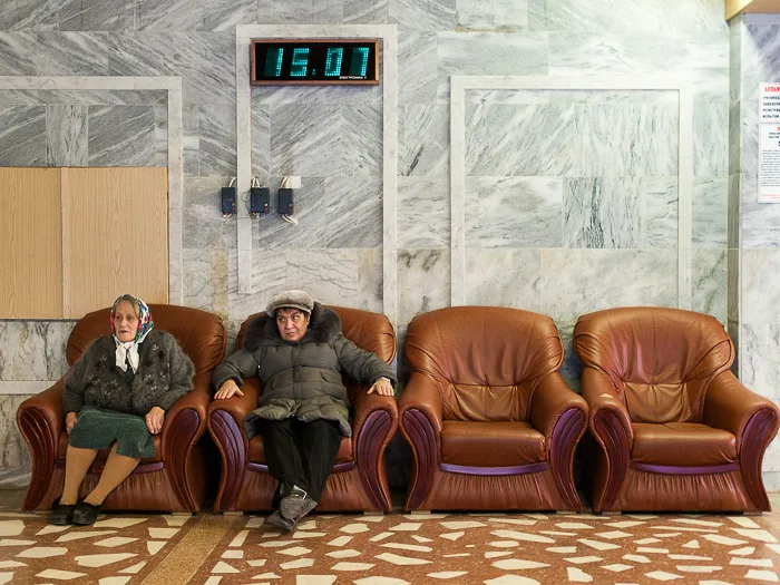 Rory MacLean (on the right) and Oleg Horjan who is the last Communist Deputy in (almost) the last Supreme Soviet. He believes that all the former Soviet republics will soon reunite in an economic union. Local businessmen consider him and his views to be ‘dust’