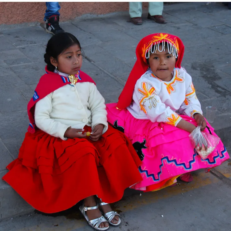 Two South American children