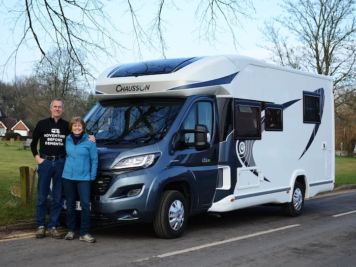 Peter & Maggie Morgan with their motorhome (© Peter Morgan)
