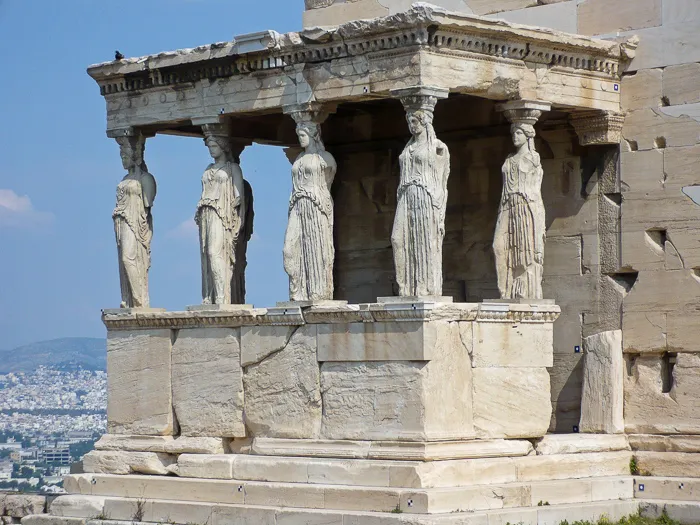 South porch of the Erechtheion at the Acropolis, Athens, Greece